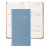 2026 6" Pocket Datebook in Slate Blue Pebble Grain Leather