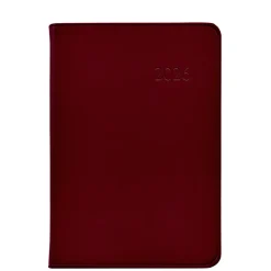 2026 Daily Journal in Bordeaux Traditional Leather