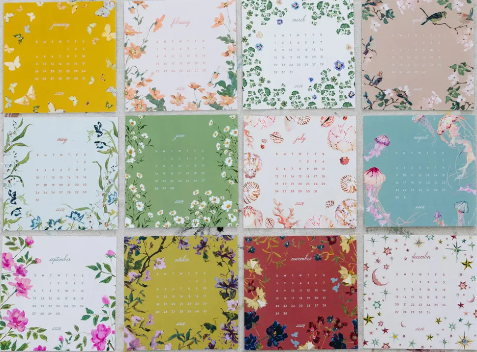 2026 Desk Calendar in the Mariposa Box