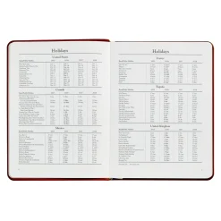 2026 Desk Diary in Brown Leather