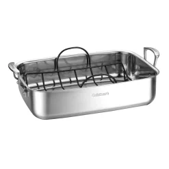 15" Stainless Steel Roaster with Nonstick Rack in Stainless Steel