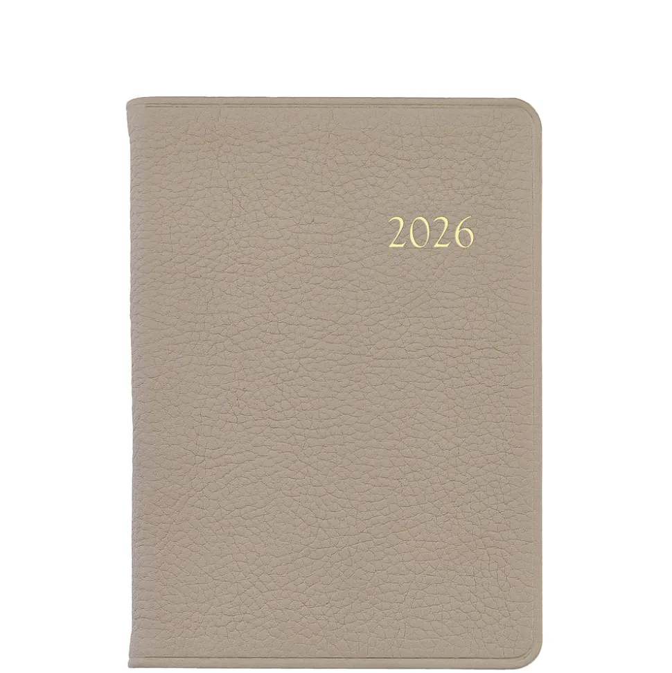 2026 Weekly Notebook in Beechwood Pebble Grain Leather