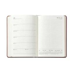 2026 Weekly Notebook in Beechwood Pebble Grain Leather
