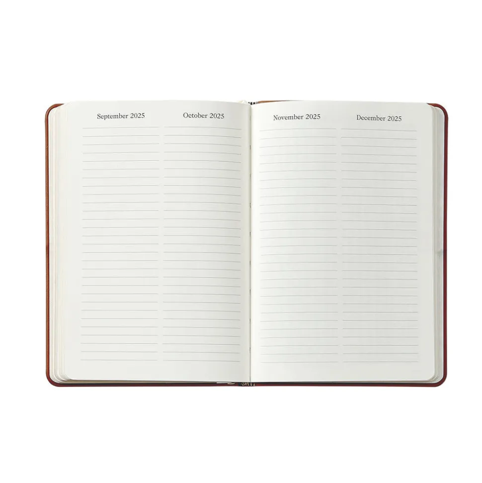 2026 Weekly Notebook in Beechwood Pebble Grain Leather
