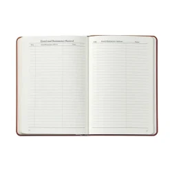 2026 Weekly Notebook in Blue Pebble Grain Leather