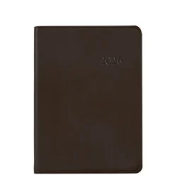 2026 Weekly Notebook in Brown Traditional Leather