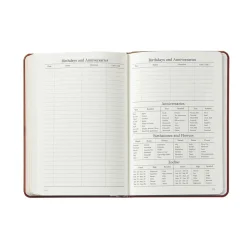 2026 Weekly Notebook in Brown Traditional Leather