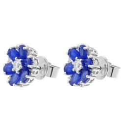 A Sea Of Blue Tidal Sapphire Stud Earrings