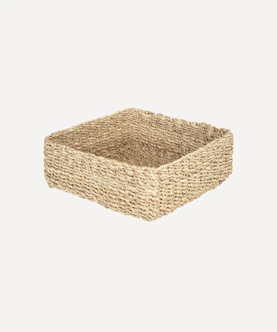 Abaca Square Storage Basket in Small