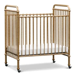 Abigail 3-in-1 Convertible Mini Crib in Vintage Gold