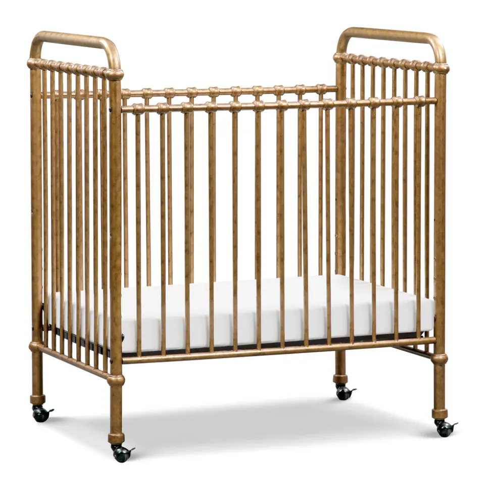 Abigail 3-in-1 Convertible Mini Crib in Vintage Gold