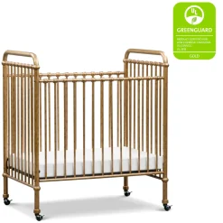 Abigail 3-in-1 Convertible Mini Crib in Vintage Gold