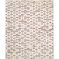 Abstract Ikat Rug in Ivory & Brown