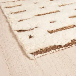 Abstract Ikat Rug in Ivory & Brown
