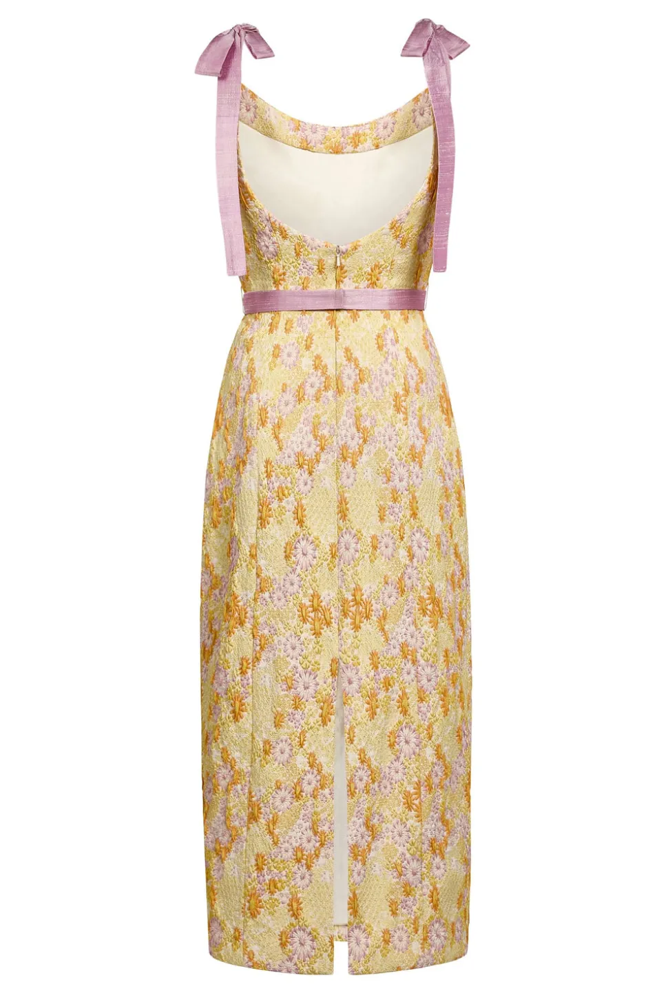 Acacia Belted Daisy Brocade Corset Dress