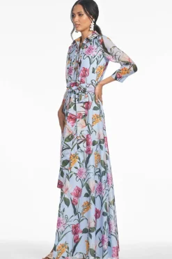 Addison Gown Glacial Blue Blossoms