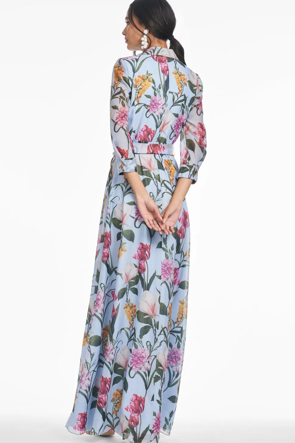 Addison Gown Glacial Blue Blossoms