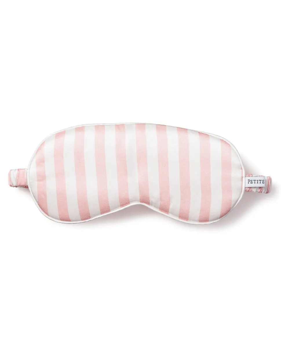 Adult Pink Stripe Silk Sleep Mask