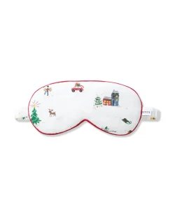 Adult's Twill Sleep Mask in Holiday Town