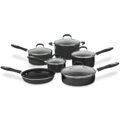 Advantage® 11 Piece Nonstick Cookware Set in Black
