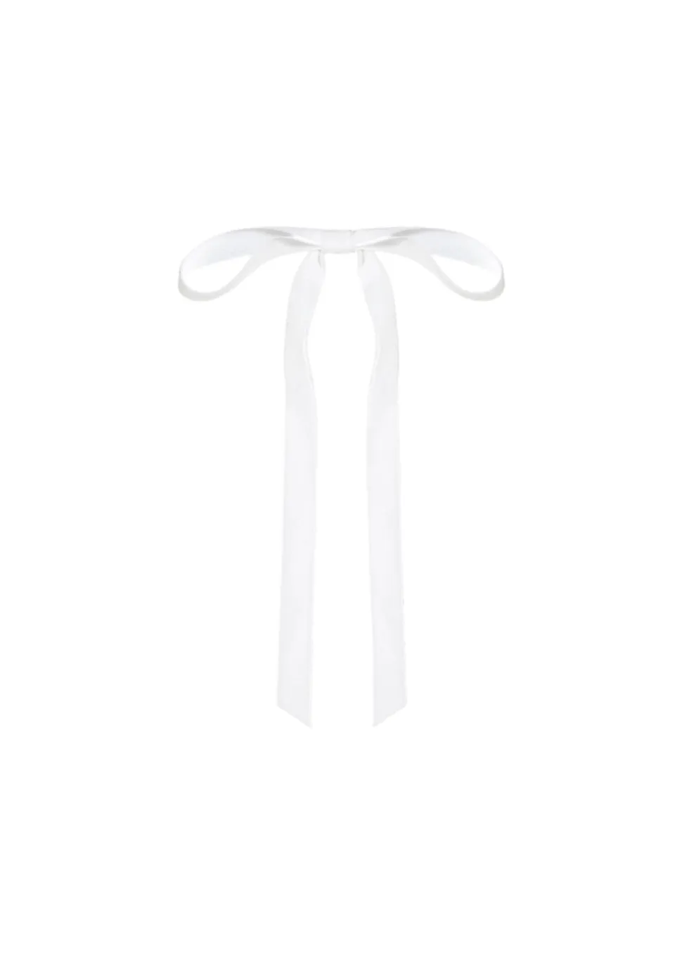 Aida Velvet Bow Barrette in Cream