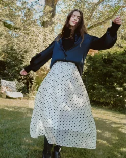 Ainsley Skirt in Cream & Black Multi