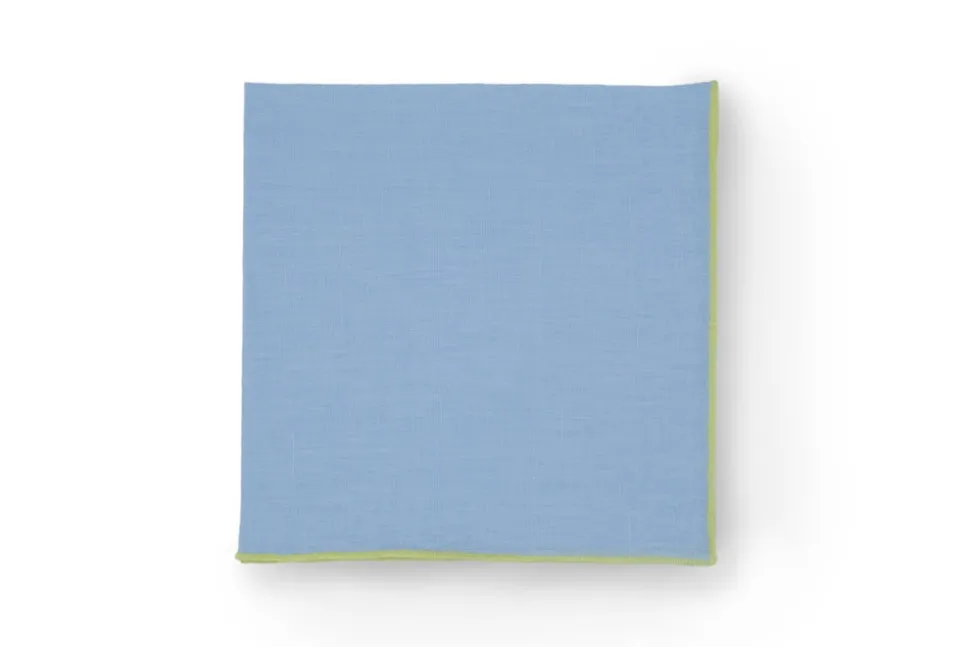 Air Blue Napkin with Lime Trim, Set of 4