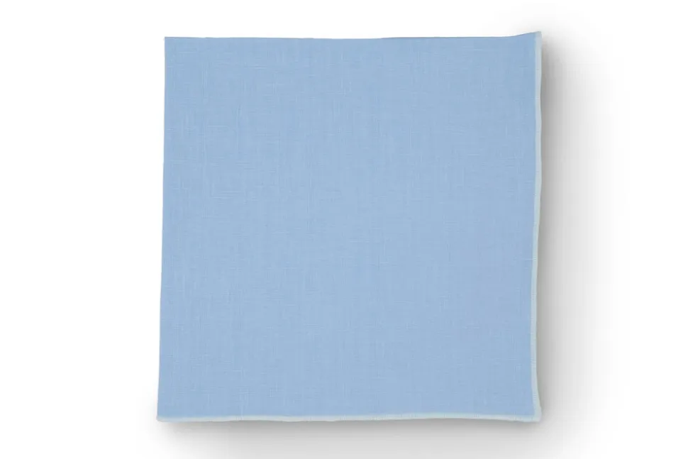 Air Blue Napkin with White Small Trim, Set of 4