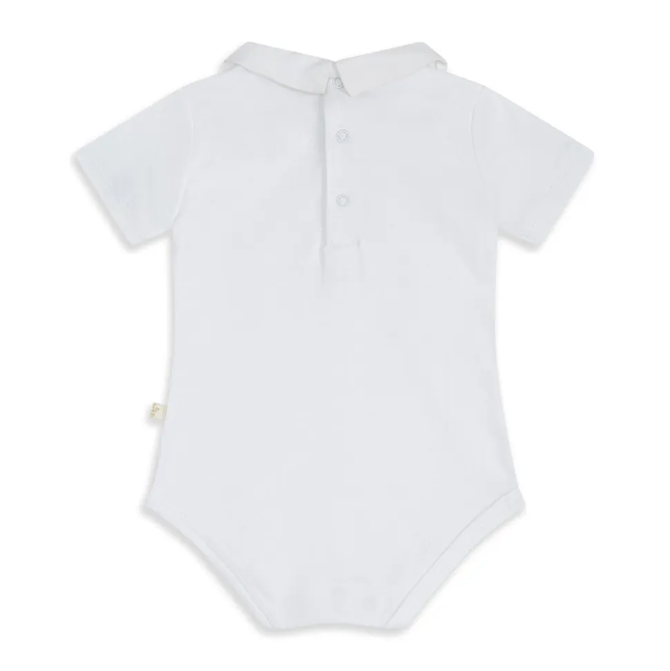 Airplane Embroidered Collar Onesie