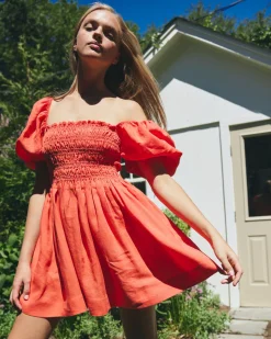 Aisla Mini Dress in Poppy