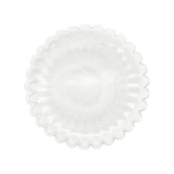 Alabaster White Scalloped Dessert Plate, Set of 4