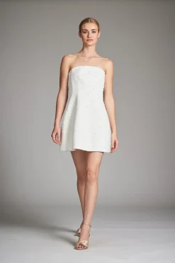 Alanna Dress in Ivory/Pearls