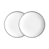 Alex Platinum Set of 2, 6-1/2" Bread/Canape Plates