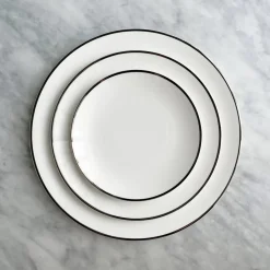 Alex Platinum Set of 2, 6-1/2" Bread/Canape Plates