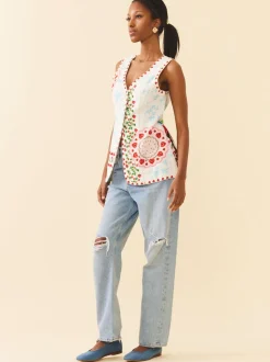 Alexa Top in Alfie White