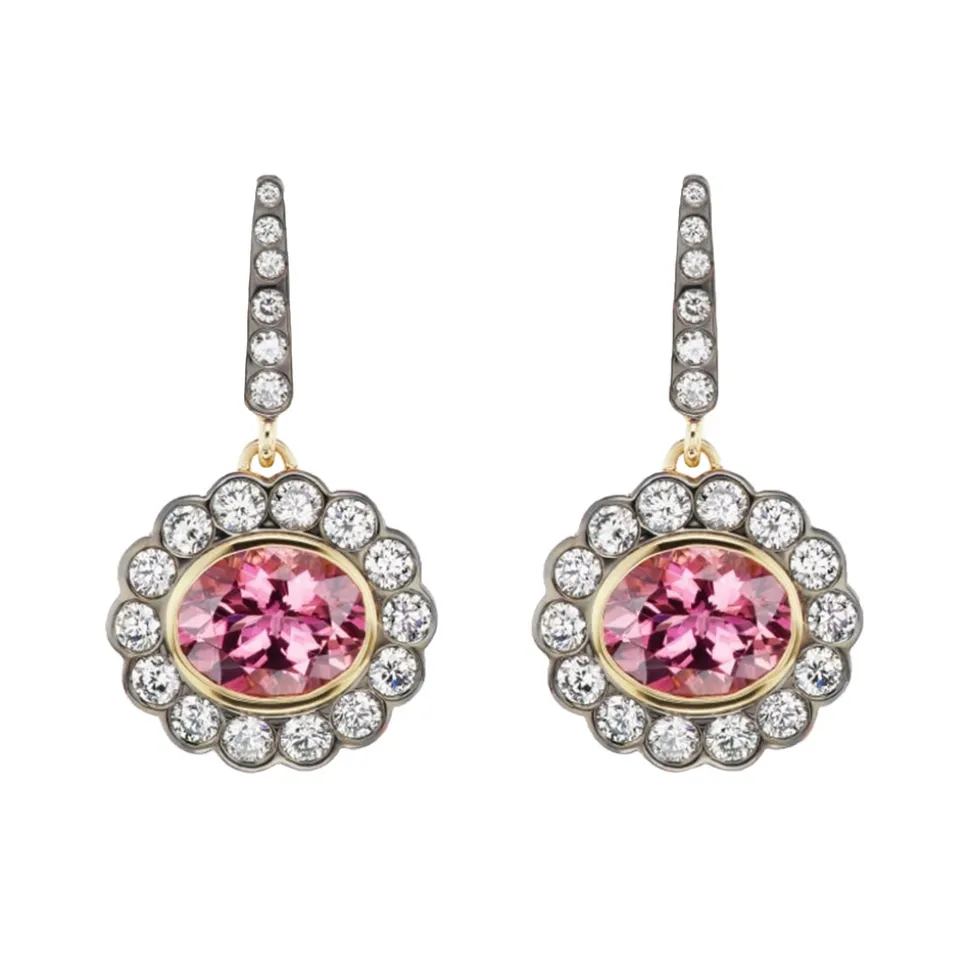 Alexandra Earrings Pink Tourmaline