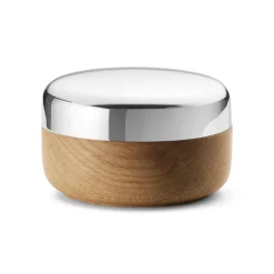 Alfredo Salt Jar, Mirror & Oak Wood Sterling Silver