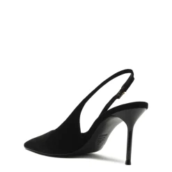 Alicia Sling Suede Pump in Black
