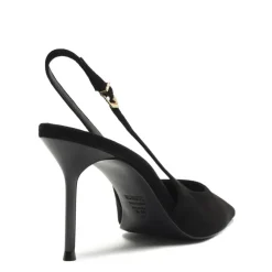 Alicia Sling Suede Pump in Black