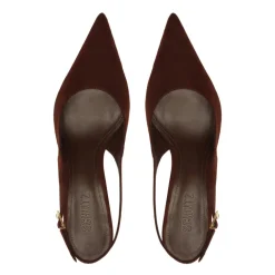 Alicia Sling Suede Pump in Root Brown