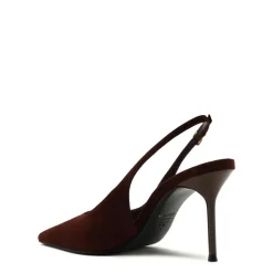 Alicia Sling Suede Pump in Root Brown