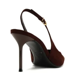 Alicia Sling Suede Pump in Root Brown