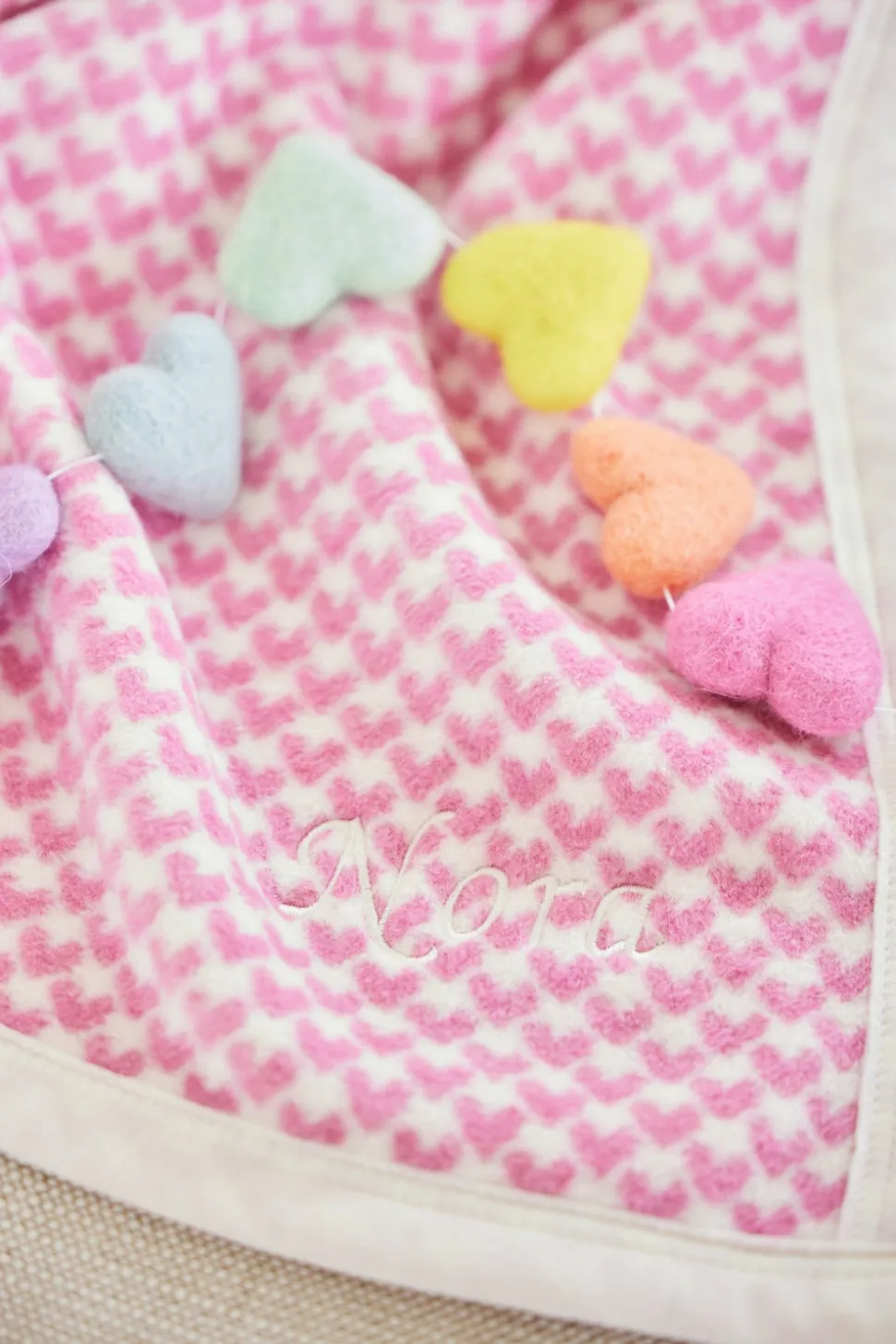 All My Heart Bubblegum Mini Blanket