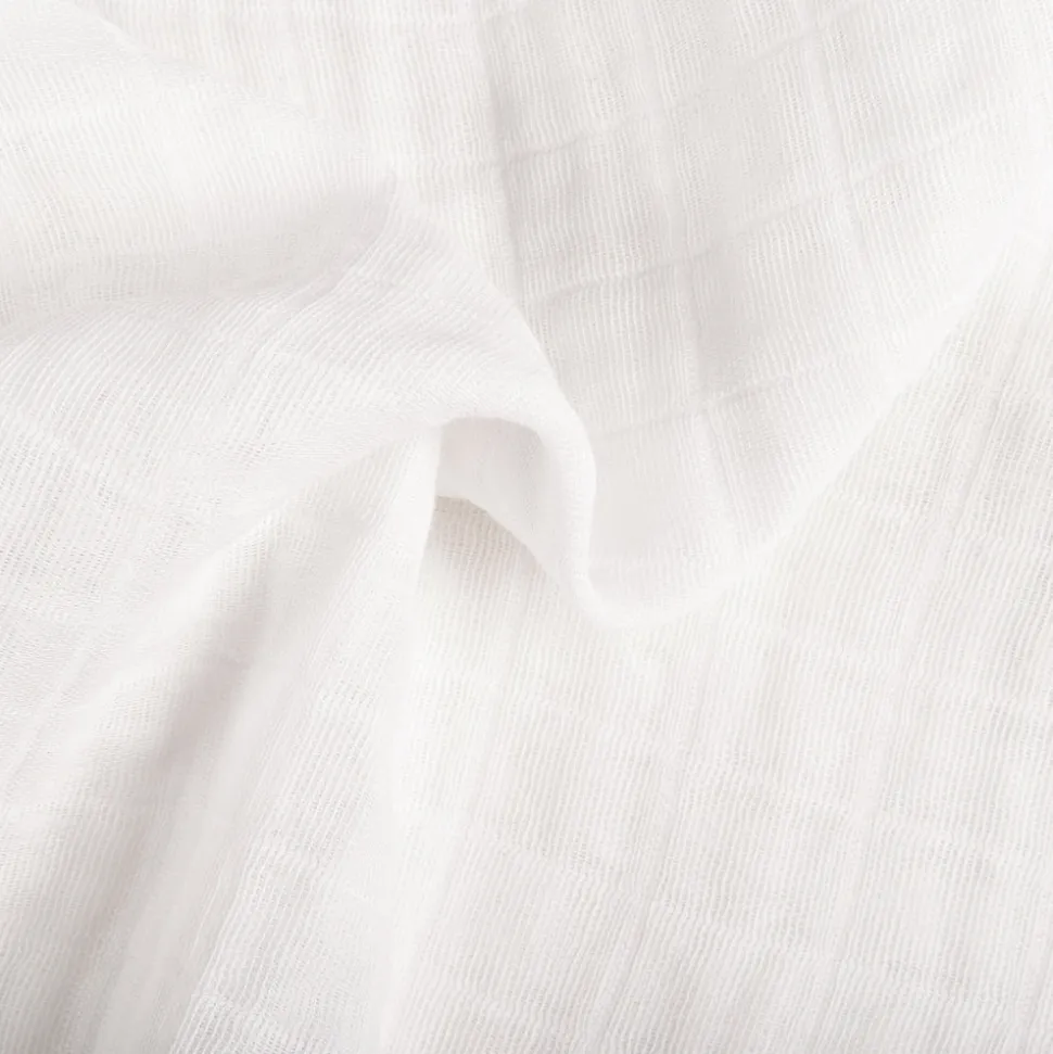 All-Stages Bassinet Sheet in GOTS Certified Organic Muslin Cotton in White