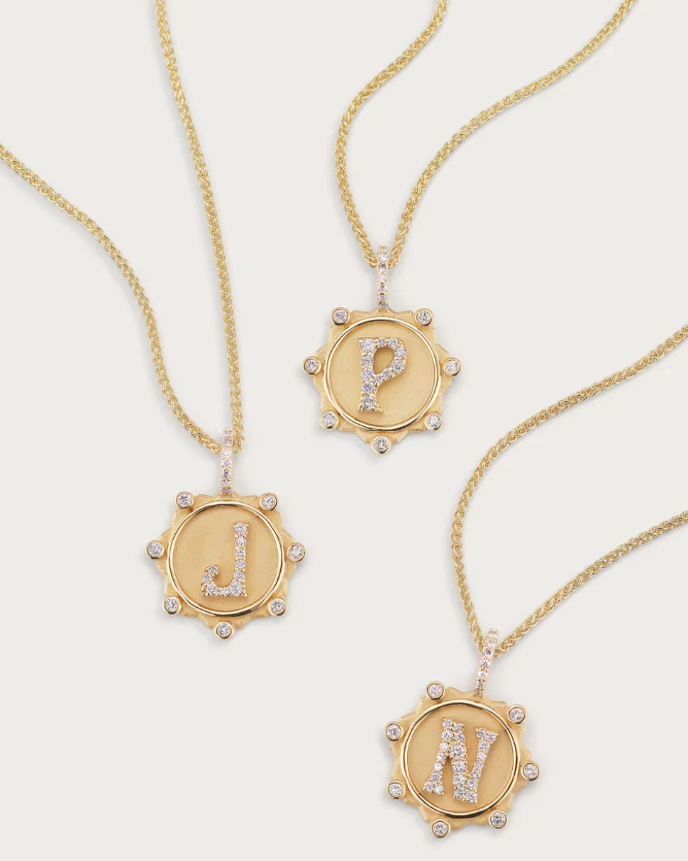 Alphabet Coin Pavé Charm