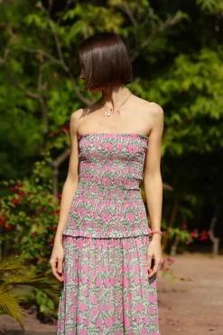 Amalfi Mermaid Dress Pink Lemon Vine
