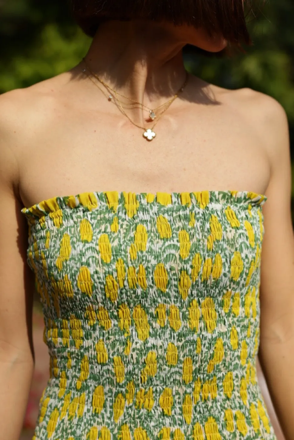 Amalfi Mermaid Dress Yellow Lemon Vine