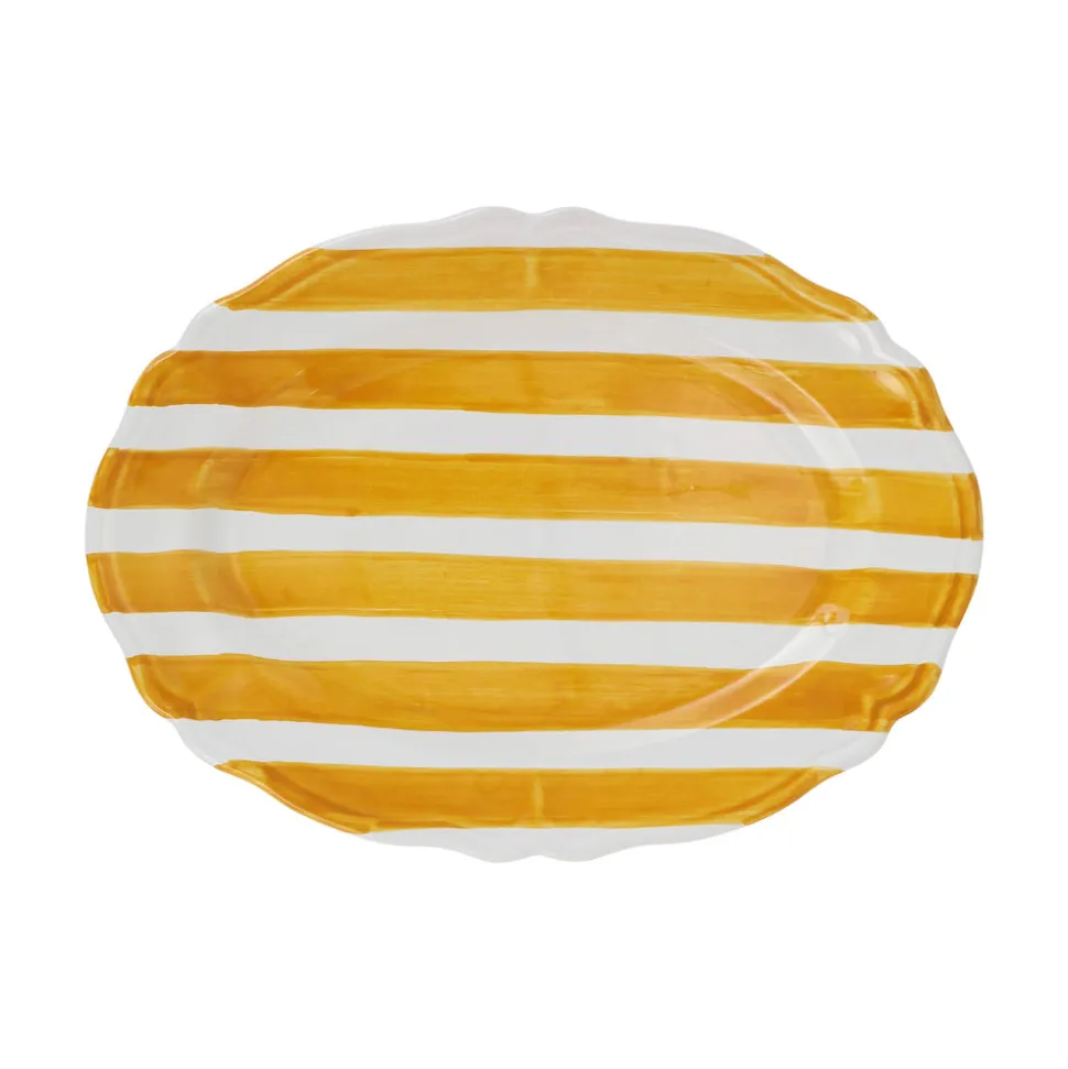 Amalfitana Stripe Oval Platter