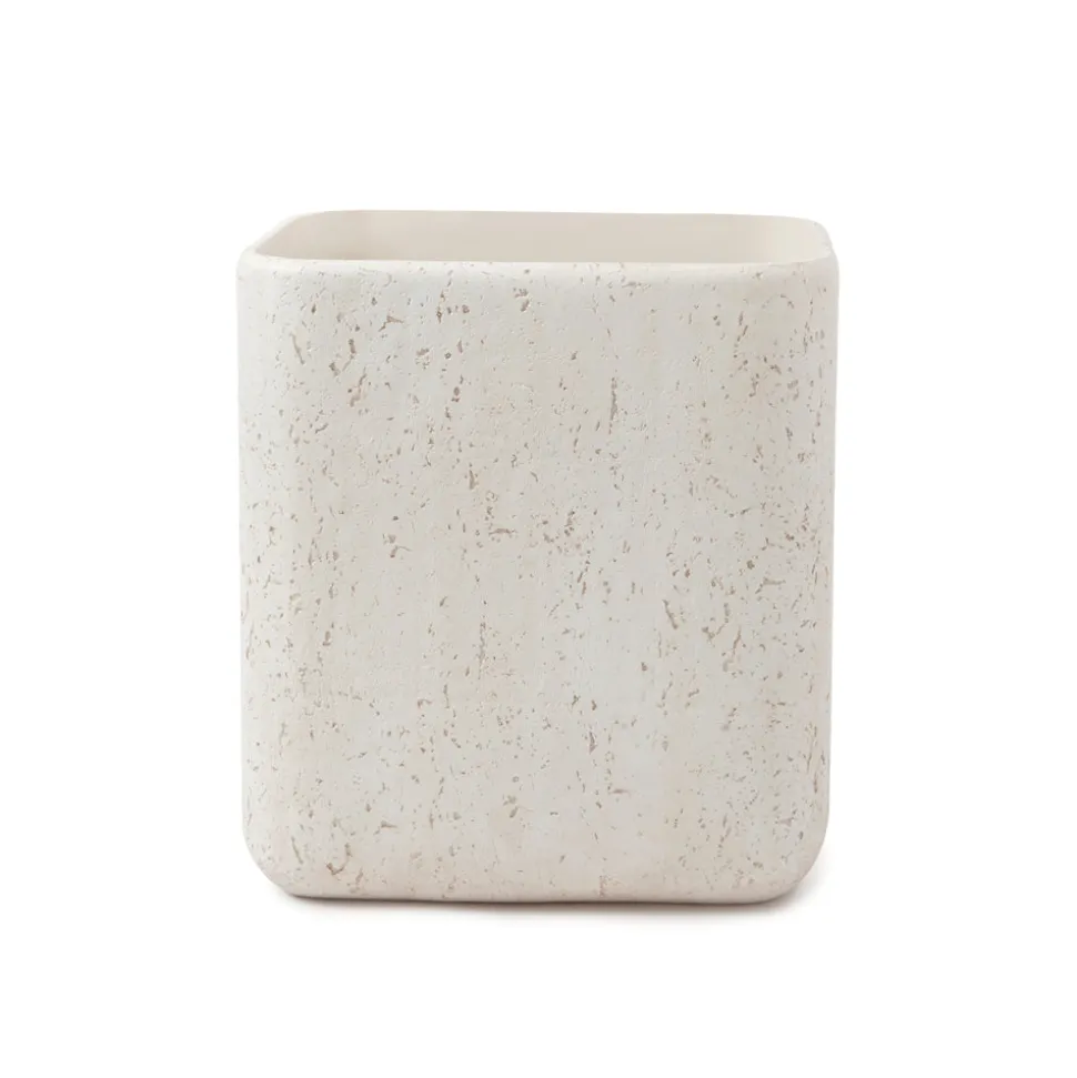 Aman Waste Basket in Ivory