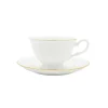 Amelie Brushed Gold Tea Cup & Saucer